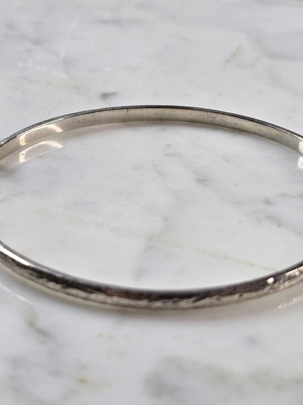 Womens Vintage Estate Sterling Silver Bangle Bracelet 12.2g E4087